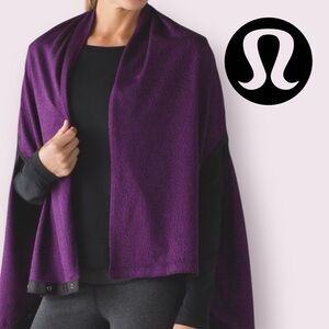 Lululemon Vinyasa Scarf Wrap Jacket Purple Black, One Size, Activewear